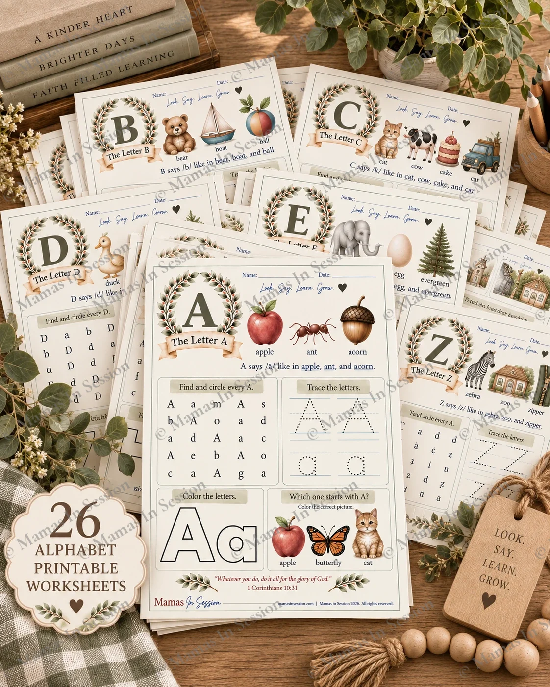 Preschool Alphabet A–Z Learning Worksheets | Letter Recognition, Tracing & Phonics