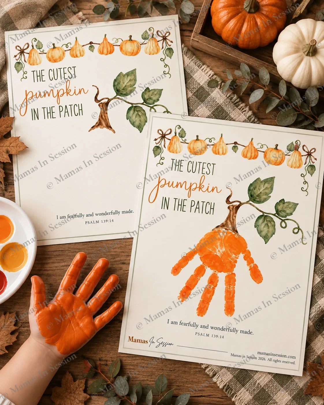 The Cutest Pumpkin in the Patch | Christian Fall Handprint Keepsake Craft