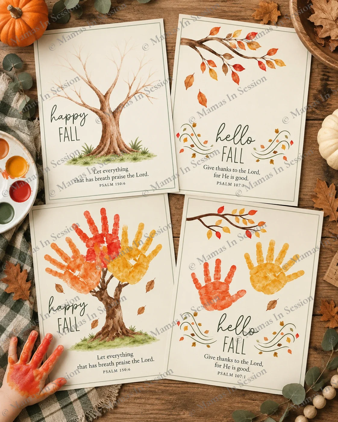 Fall Handprint Keepsake Bundle | Christian Autumn Crafts for Kids